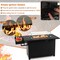 52 Inches Outdoor Wicker Gas Fire Pit Propane Fire Table with Cover